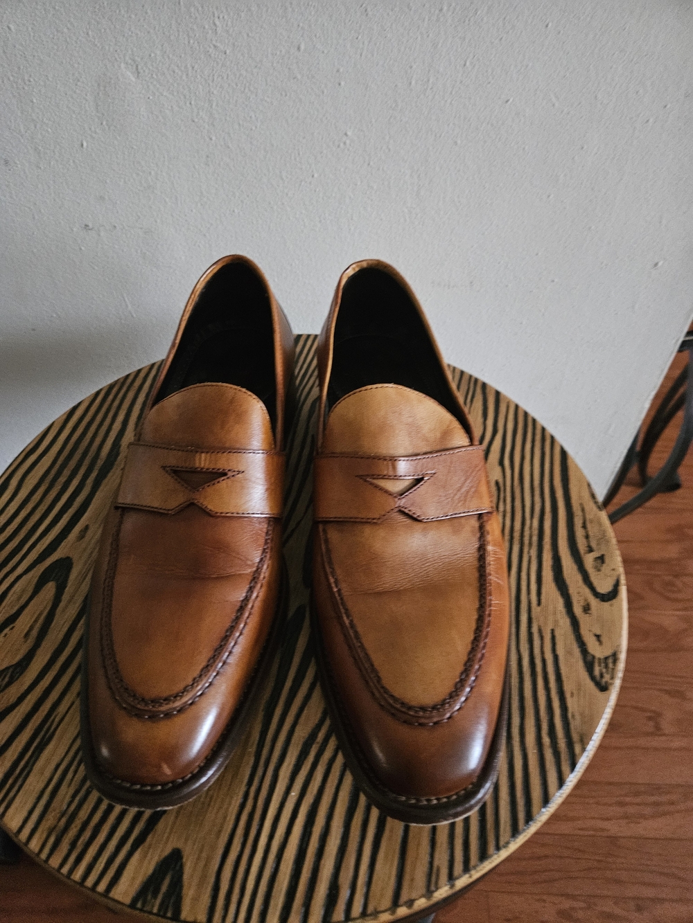 Johnston & Murphy Tan Leather Penny Loafers